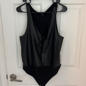 Express leather bodysuit